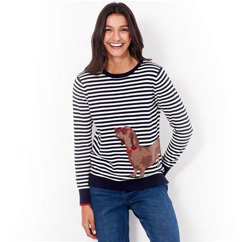 Crew neck striped sweater in double face silk and wool 